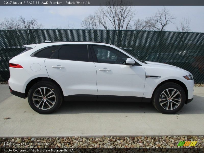 Polaris White / Jet 2017 Jaguar F-PACE 35t AWD Premium
