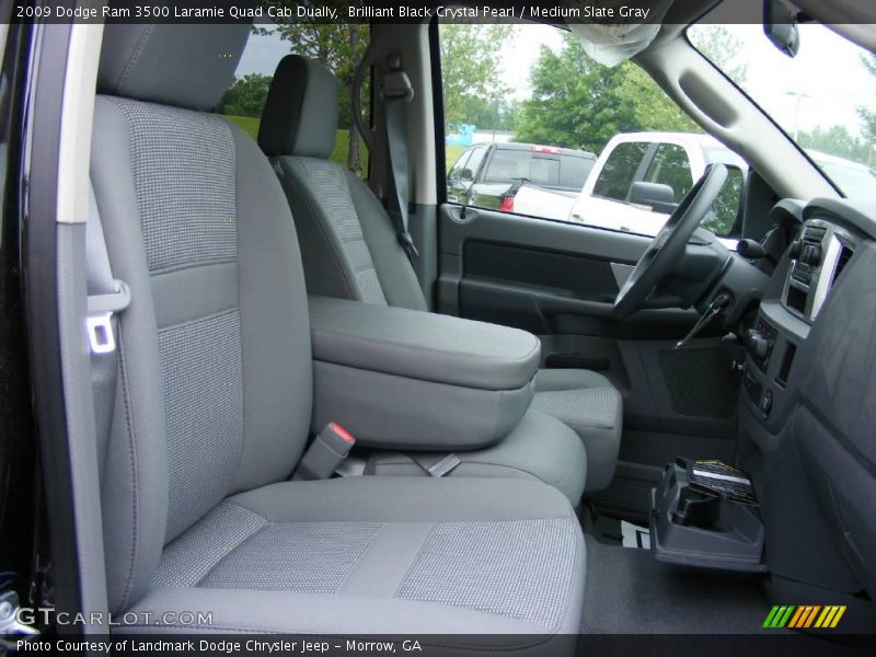 Brilliant Black Crystal Pearl / Medium Slate Gray 2009 Dodge Ram 3500 Laramie Quad Cab Dually