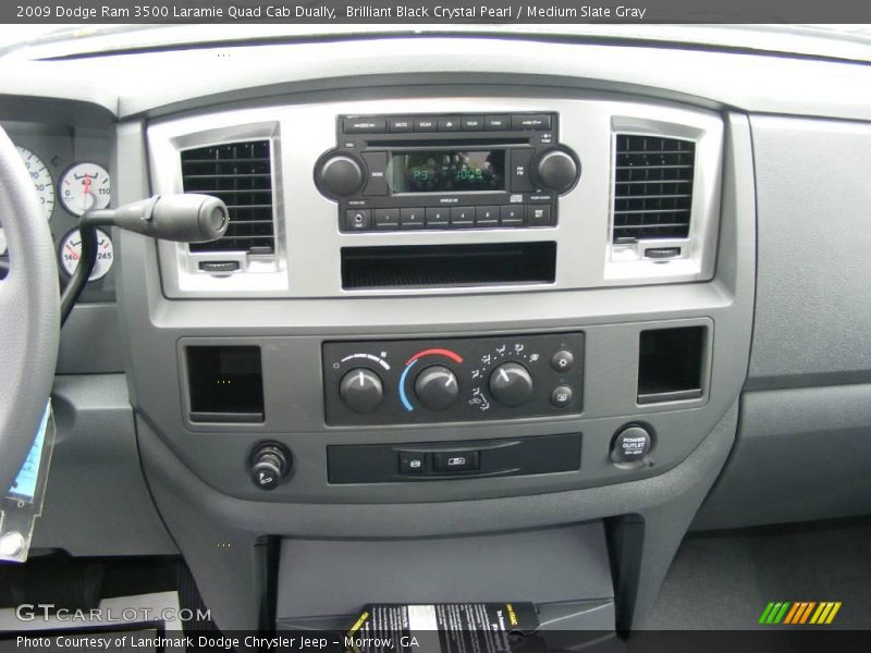 Brilliant Black Crystal Pearl / Medium Slate Gray 2009 Dodge Ram 3500 Laramie Quad Cab Dually