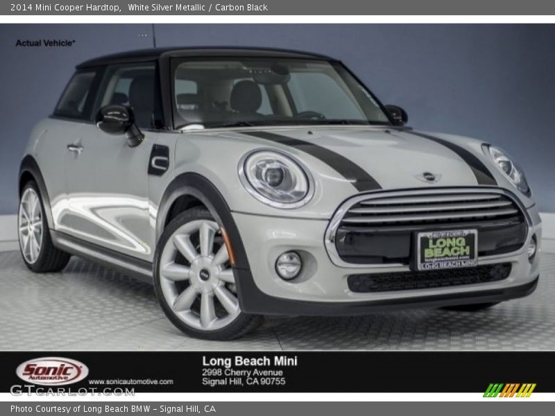 White Silver Metallic / Carbon Black 2014 Mini Cooper Hardtop