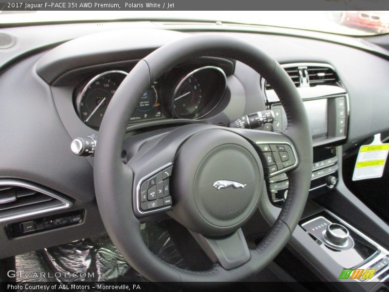Polaris White / Jet 2017 Jaguar F-PACE 35t AWD Premium