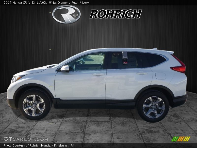 White Diamond Pearl / Ivory 2017 Honda CR-V EX-L AWD