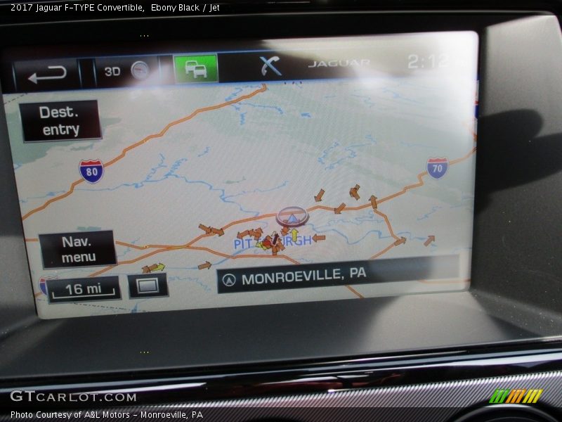 Navigation of 2017 F-TYPE Convertible