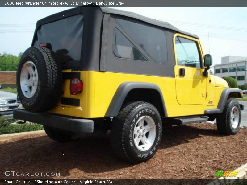 Solar Yellow / Dark Slate Gray 2006 Jeep Wrangler Unlimited 4x4