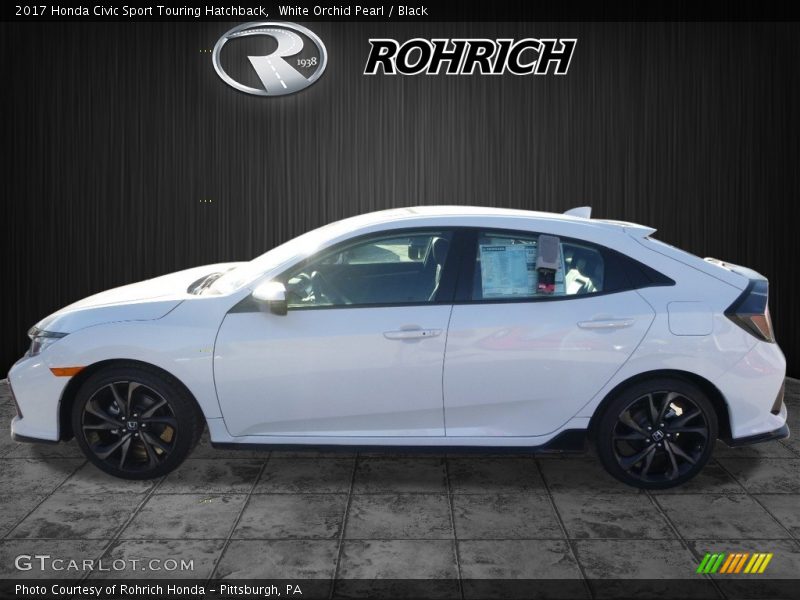 White Orchid Pearl / Black 2017 Honda Civic Sport Touring Hatchback