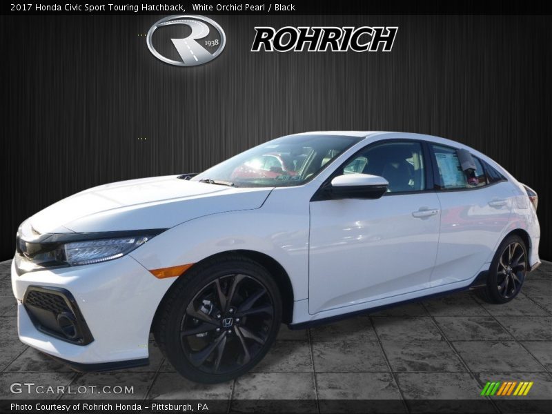 White Orchid Pearl / Black 2017 Honda Civic Sport Touring Hatchback