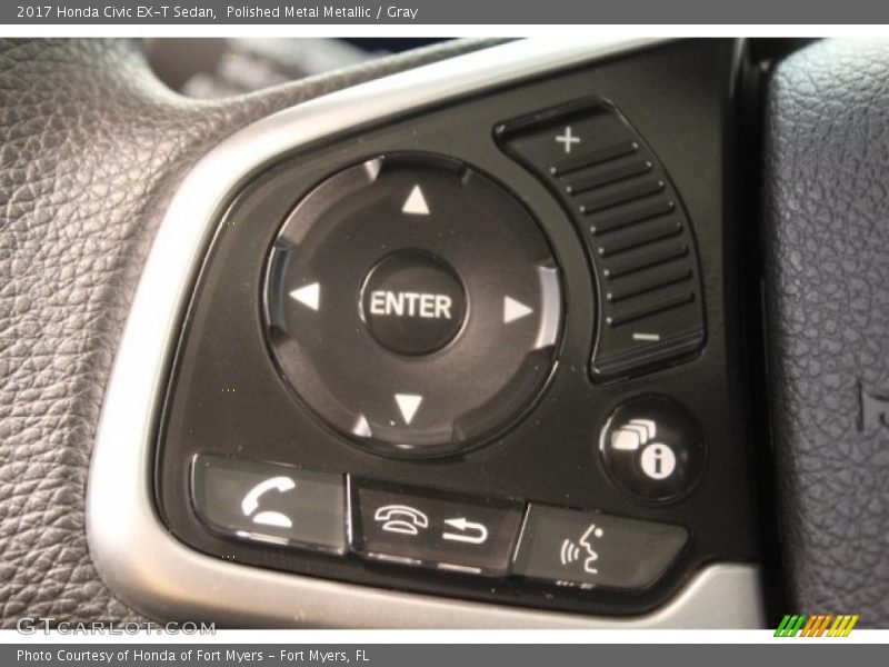 Polished Metal Metallic / Gray 2017 Honda Civic EX-T Sedan