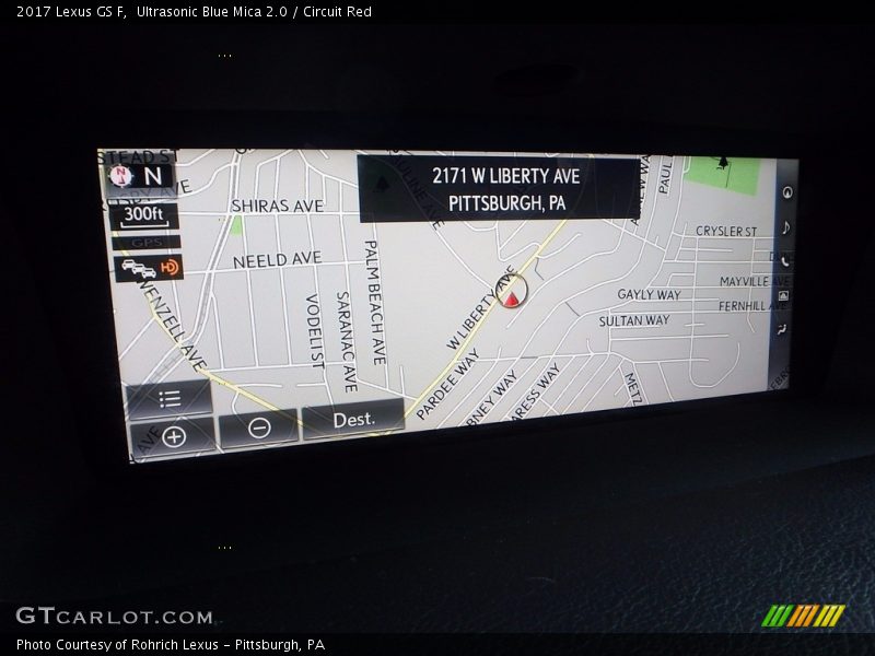 Ultrasonic Blue Mica 2.0 / Circuit Red 2017 Lexus GS F