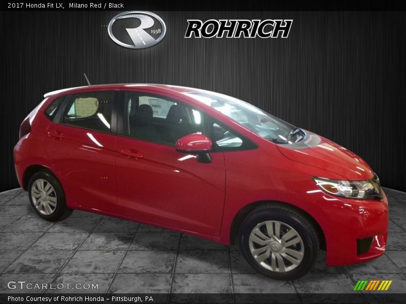 Milano Red / Black 2017 Honda Fit LX