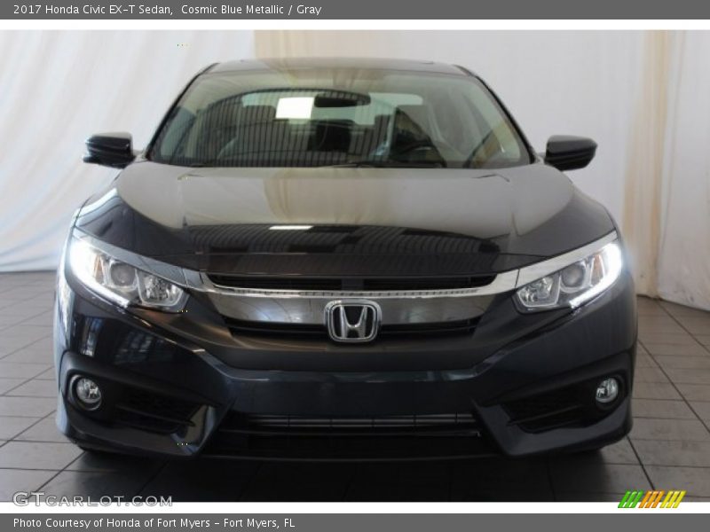 Cosmic Blue Metallic / Gray 2017 Honda Civic EX-T Sedan