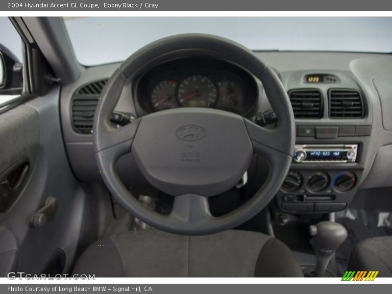 Ebony Black / Gray 2004 Hyundai Accent GL Coupe