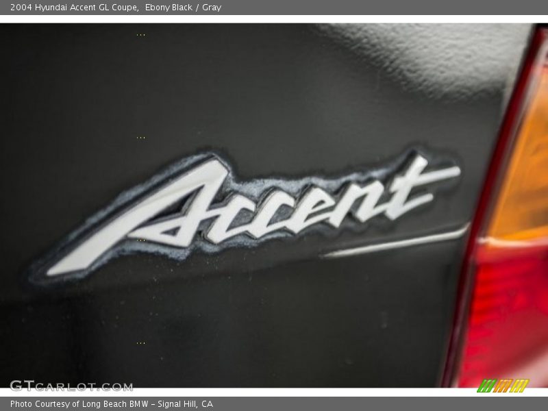 Ebony Black / Gray 2004 Hyundai Accent GL Coupe