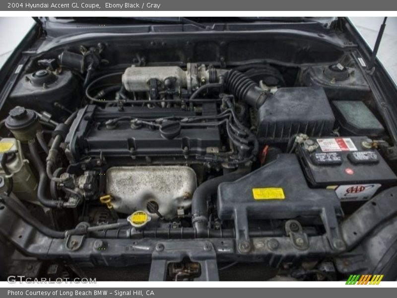 Ebony Black / Gray 2004 Hyundai Accent GL Coupe