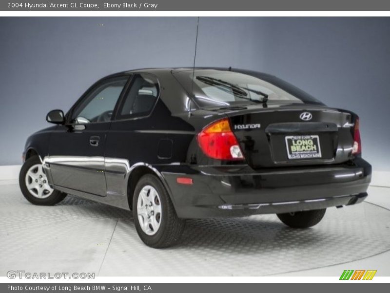 Ebony Black / Gray 2004 Hyundai Accent GL Coupe