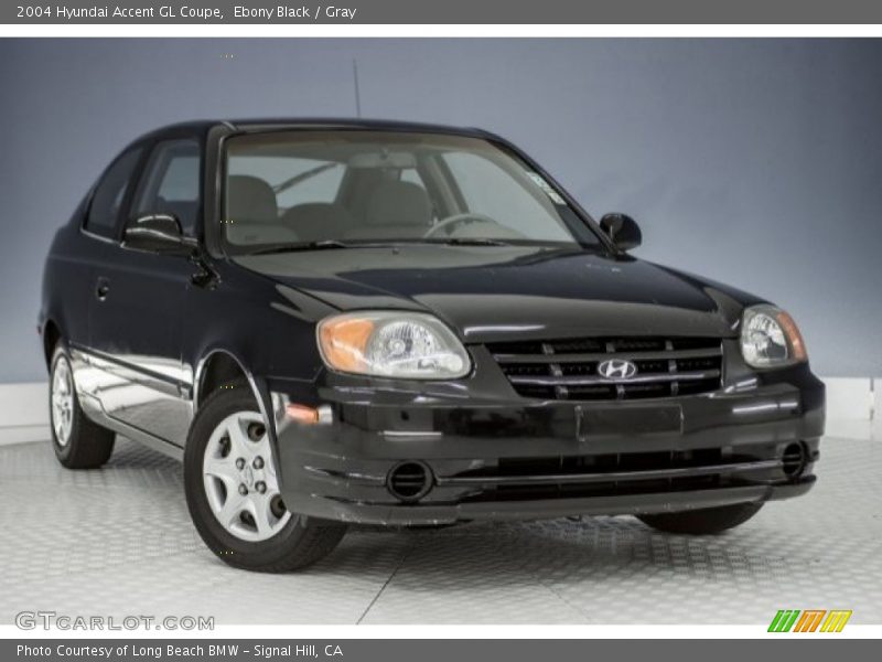 Ebony Black / Gray 2004 Hyundai Accent GL Coupe