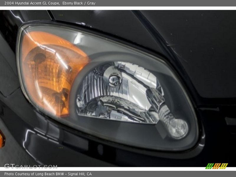 Ebony Black / Gray 2004 Hyundai Accent GL Coupe