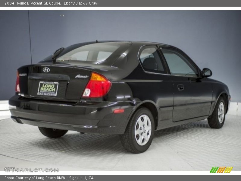 Ebony Black / Gray 2004 Hyundai Accent GL Coupe