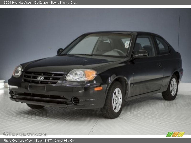 Ebony Black / Gray 2004 Hyundai Accent GL Coupe