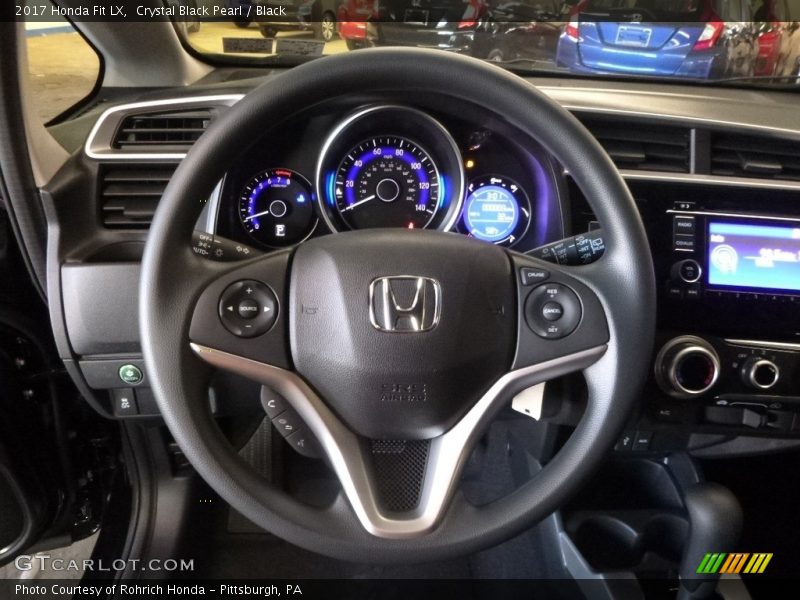 Crystal Black Pearl / Black 2017 Honda Fit LX