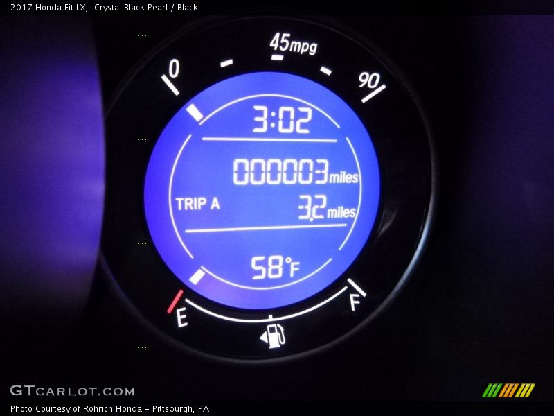 Crystal Black Pearl / Black 2017 Honda Fit LX