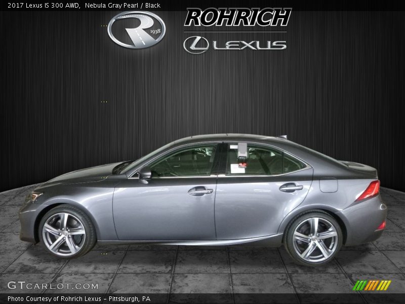 Nebula Gray Pearl / Black 2017 Lexus IS 300 AWD