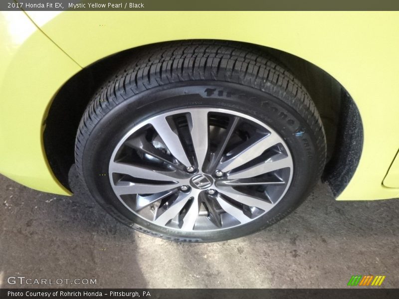 Mystic Yellow Pearl / Black 2017 Honda Fit EX