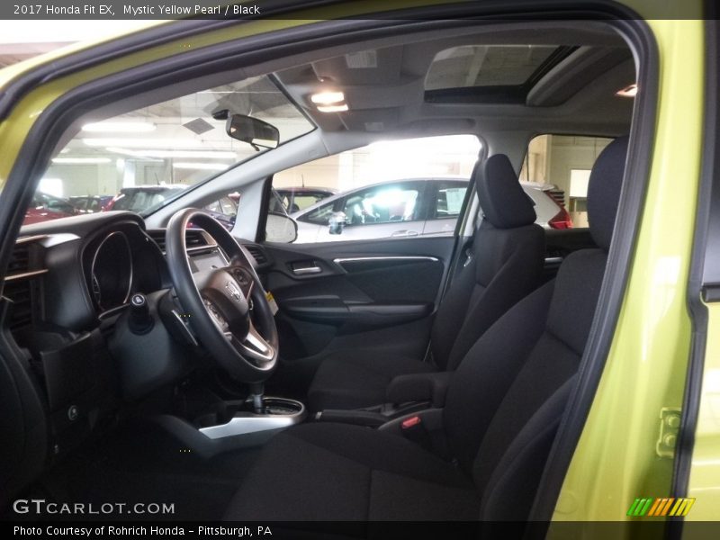 Mystic Yellow Pearl / Black 2017 Honda Fit EX