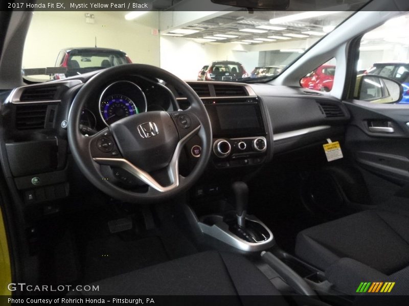 Mystic Yellow Pearl / Black 2017 Honda Fit EX