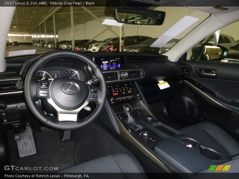 Nebula Gray Pearl / Black 2017 Lexus IS 300 AWD