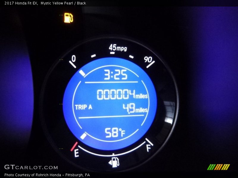 Mystic Yellow Pearl / Black 2017 Honda Fit EX