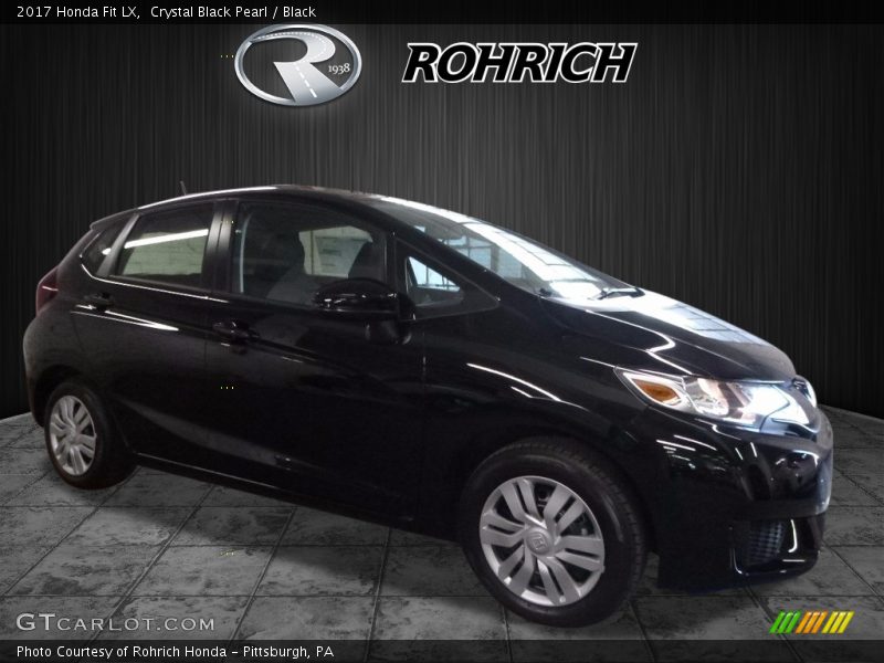 Crystal Black Pearl / Black 2017 Honda Fit LX
