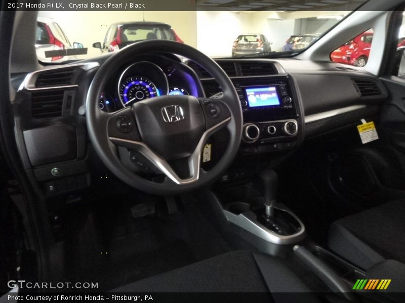 Crystal Black Pearl / Black 2017 Honda Fit LX