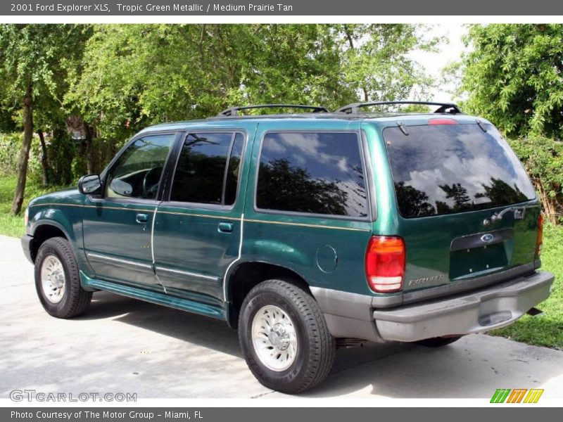 Tropic Green Metallic / Medium Prairie Tan 2001 Ford Explorer XLS