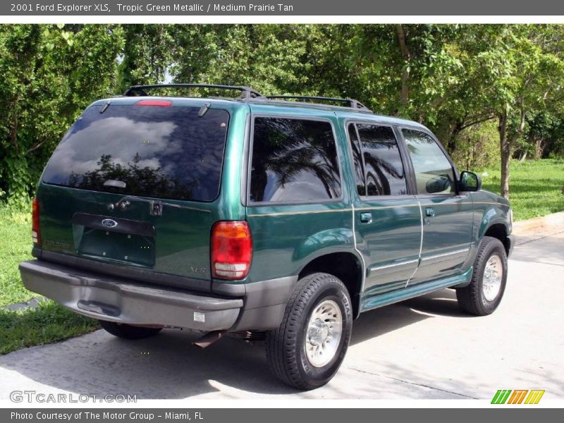 Tropic Green Metallic / Medium Prairie Tan 2001 Ford Explorer XLS