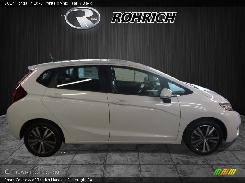 White Orchid Pearl / Black 2017 Honda Fit EX-L