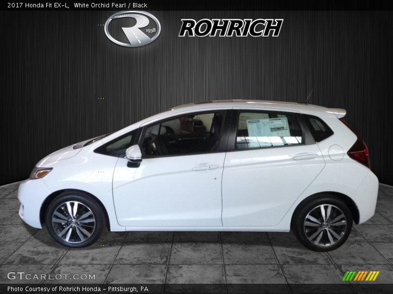 White Orchid Pearl / Black 2017 Honda Fit EX-L