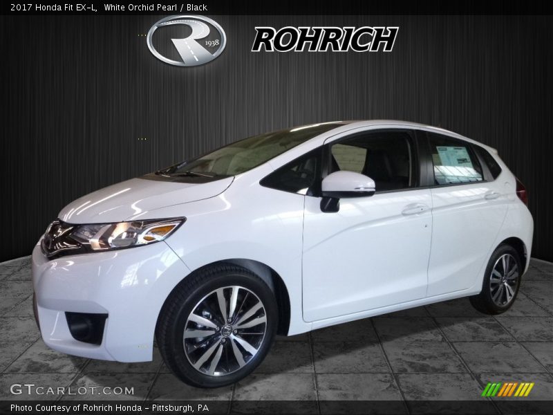 White Orchid Pearl / Black 2017 Honda Fit EX-L