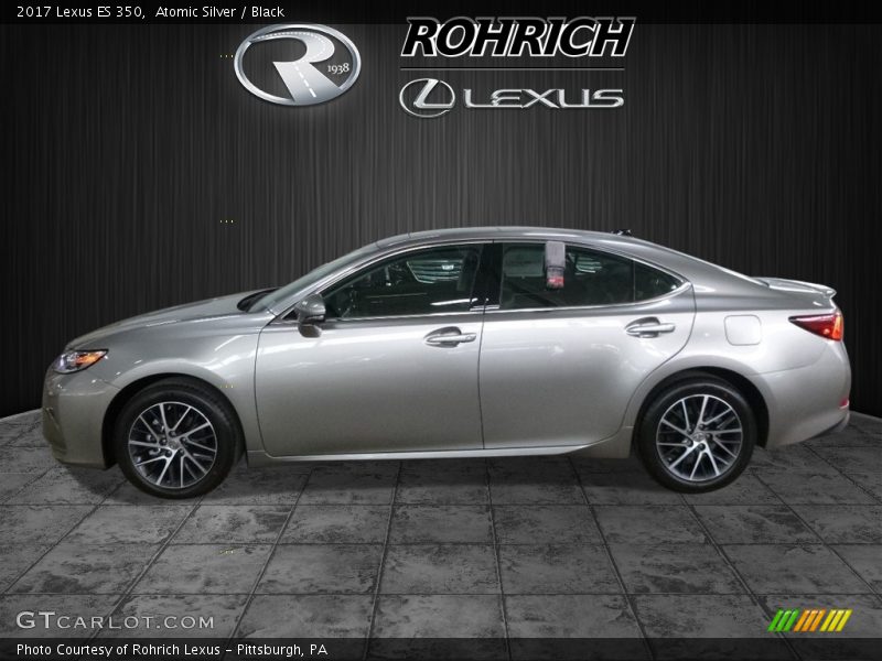 Atomic Silver / Black 2017 Lexus ES 350