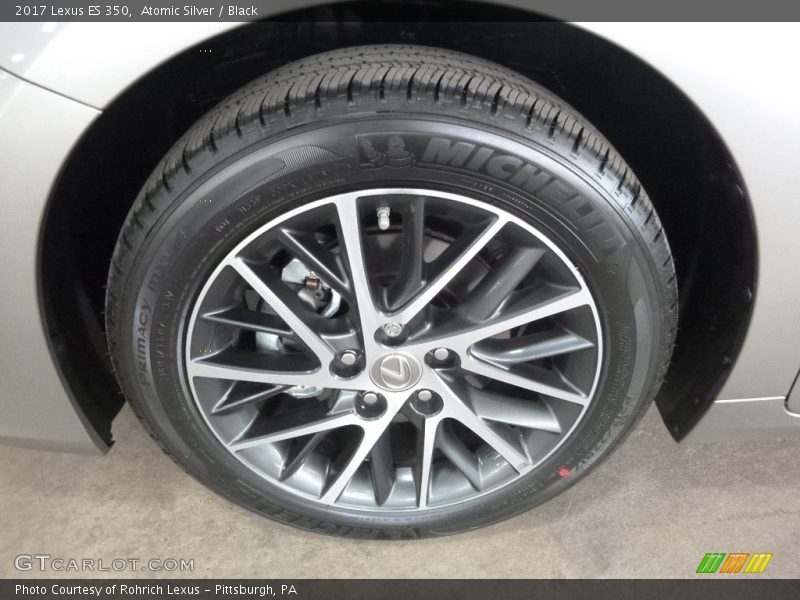 Atomic Silver / Black 2017 Lexus ES 350