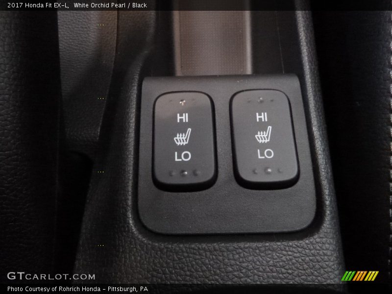 White Orchid Pearl / Black 2017 Honda Fit EX-L
