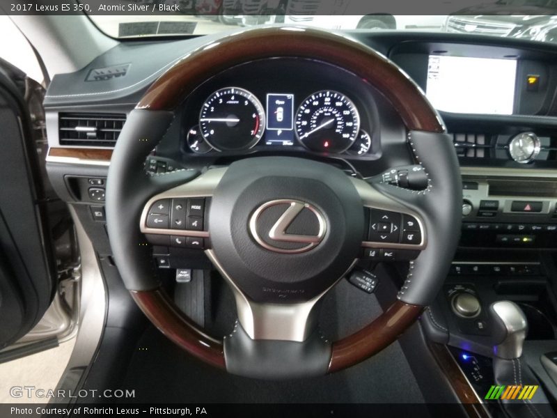 Atomic Silver / Black 2017 Lexus ES 350