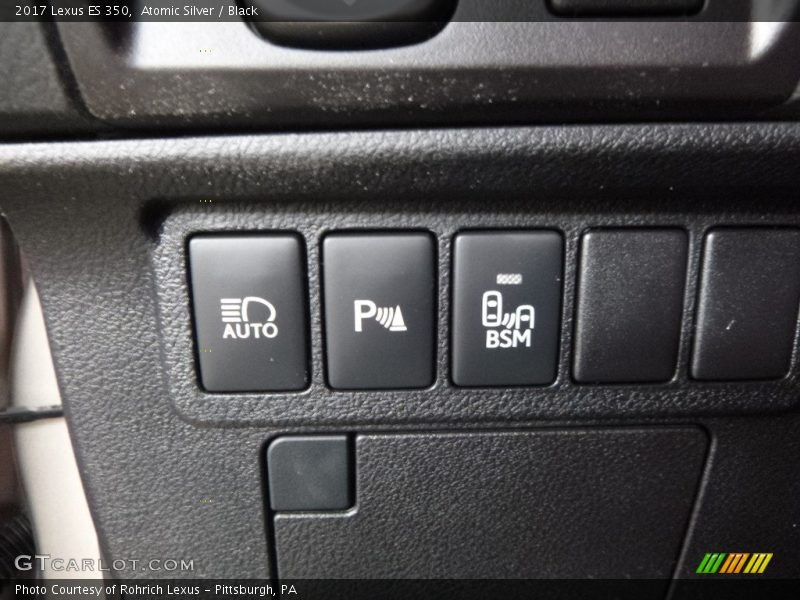 Atomic Silver / Black 2017 Lexus ES 350
