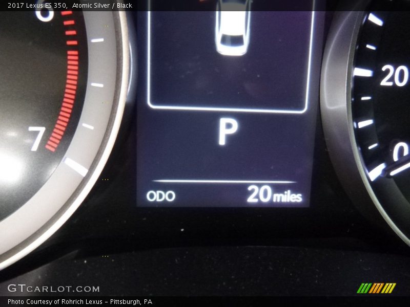 Atomic Silver / Black 2017 Lexus ES 350