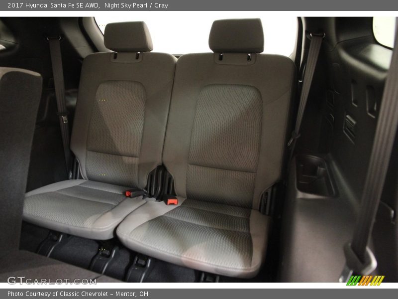 Night Sky Pearl / Gray 2017 Hyundai Santa Fe SE AWD