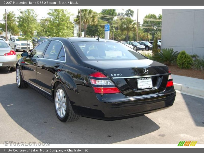 Black / Black 2007 Mercedes-Benz S 550 Sedan