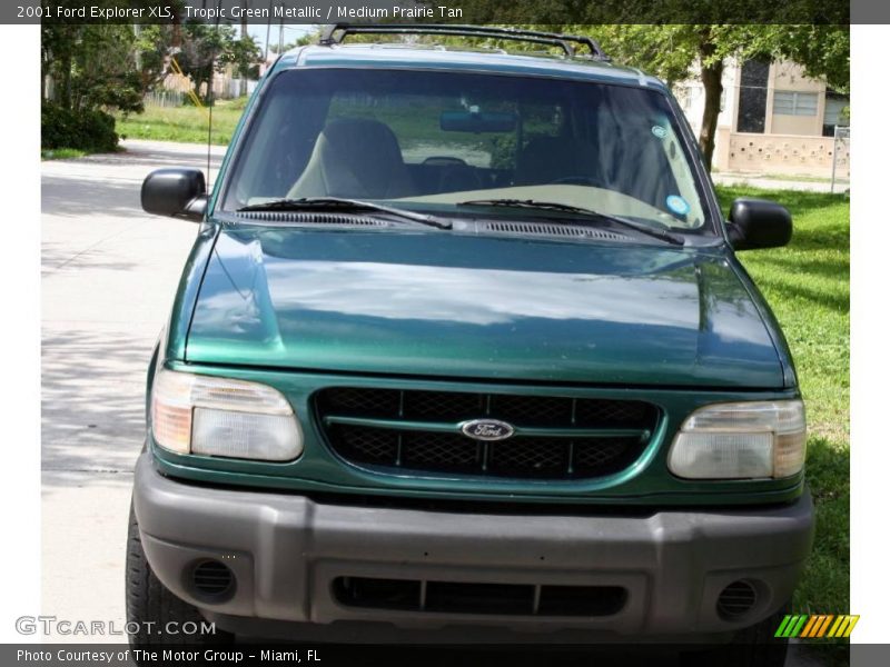 Tropic Green Metallic / Medium Prairie Tan 2001 Ford Explorer XLS