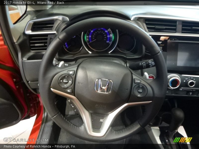 Milano Red / Black 2017 Honda Fit EX-L