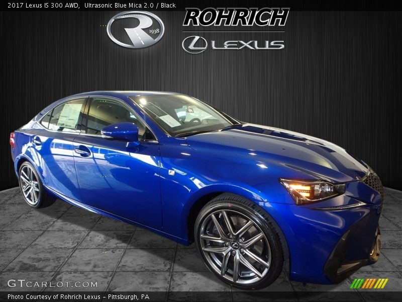 Ultrasonic Blue Mica 2.0 / Black 2017 Lexus IS 300 AWD