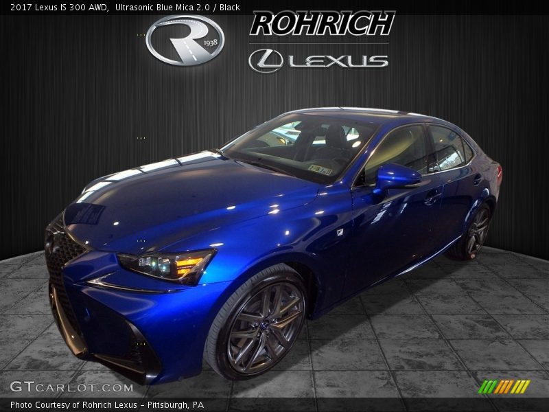 Ultrasonic Blue Mica 2.0 / Black 2017 Lexus IS 300 AWD