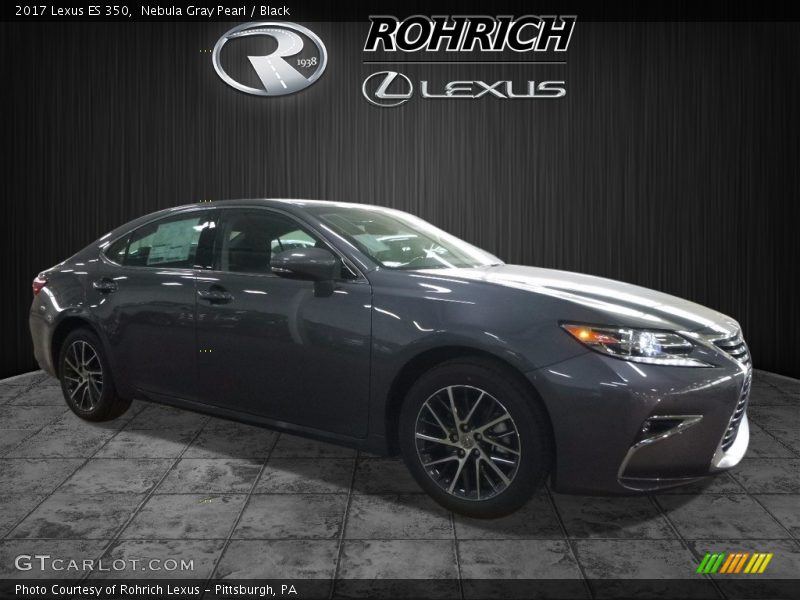 Nebula Gray Pearl / Black 2017 Lexus ES 350